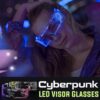 Cyberpunk LED очила с козирка