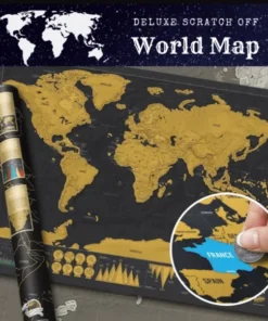 Луксозна карта на света за изтриване