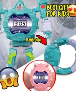 2-в-1 трансформиращ се робот играчка часовник