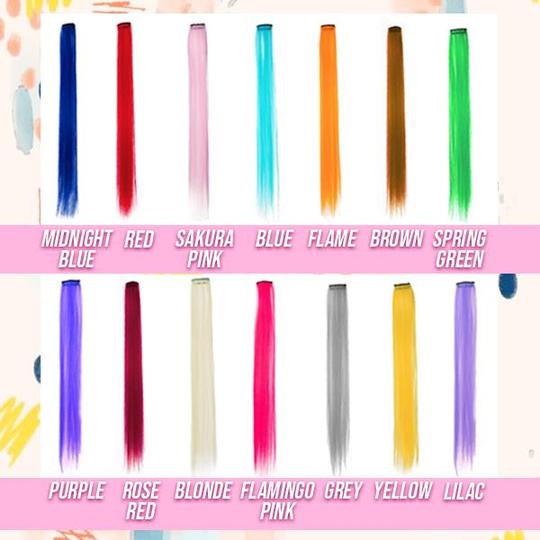 Комплектът цветни екстеншъни с щипки Hairdrobe - Image 5