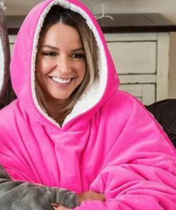 Зимно голямо затоплящо одеяло с качулка